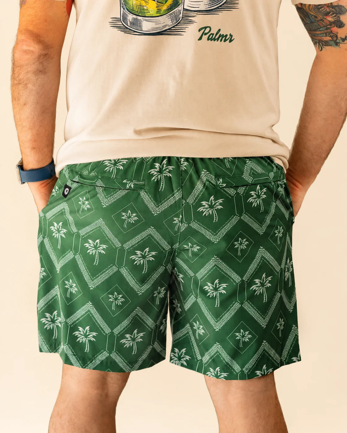 The Club Palm Hybrid Swim Shorts — view 3 | Palmr Style