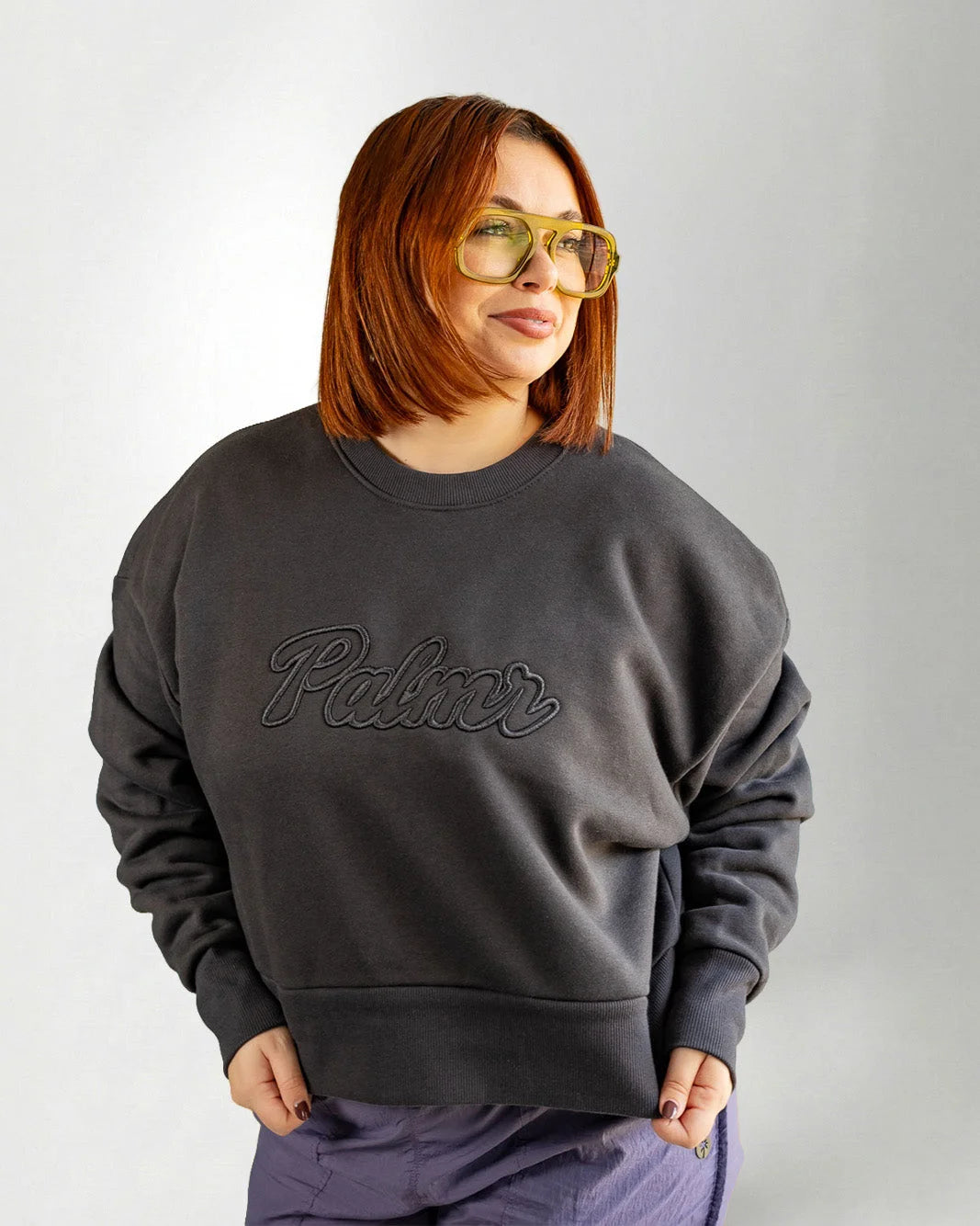 The Palmr Crew Sweatshirt - Dark Grey — view 3 | Palmr Style