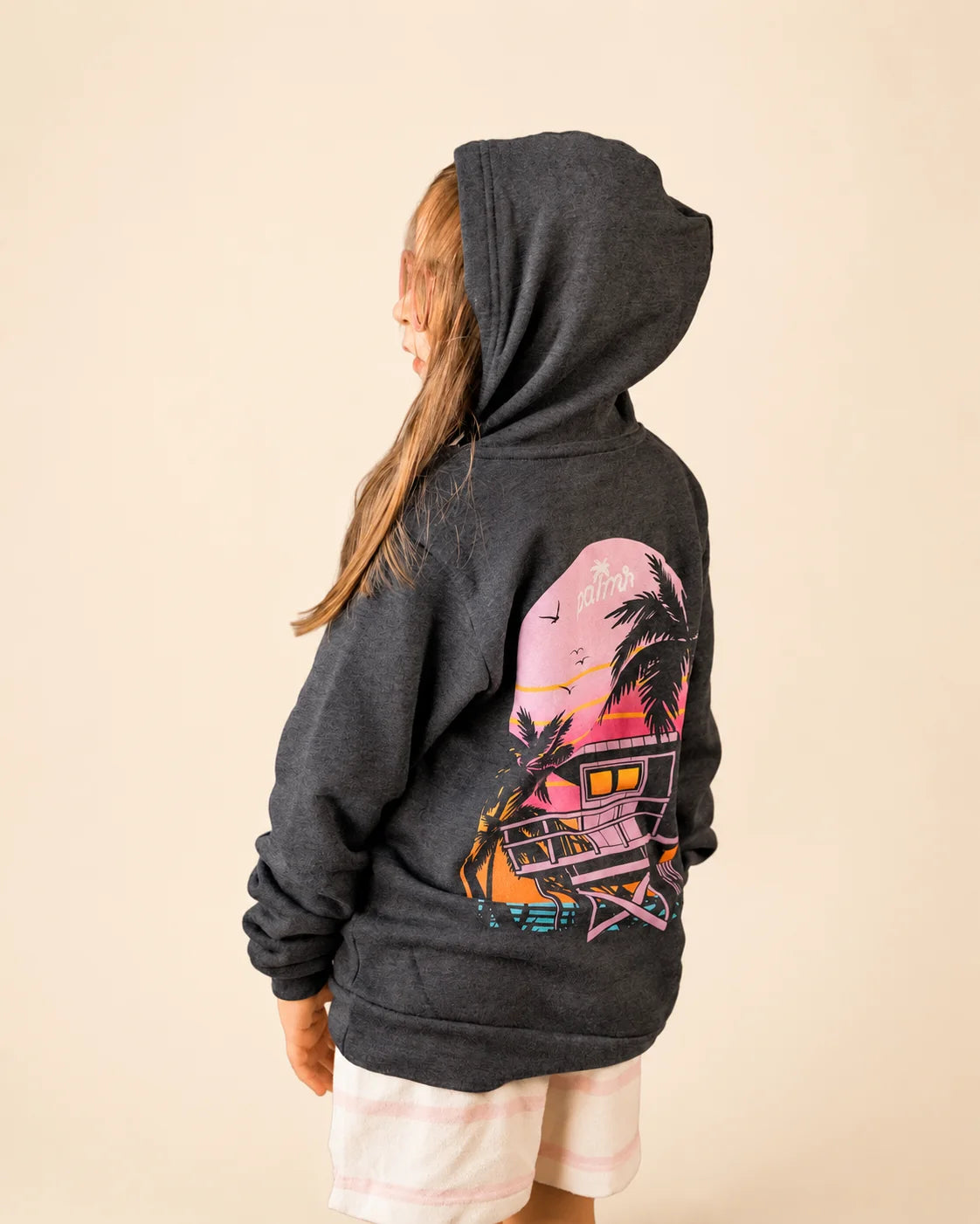 The Evening Palm Kids Hoodie — view 9 | Palmr Style