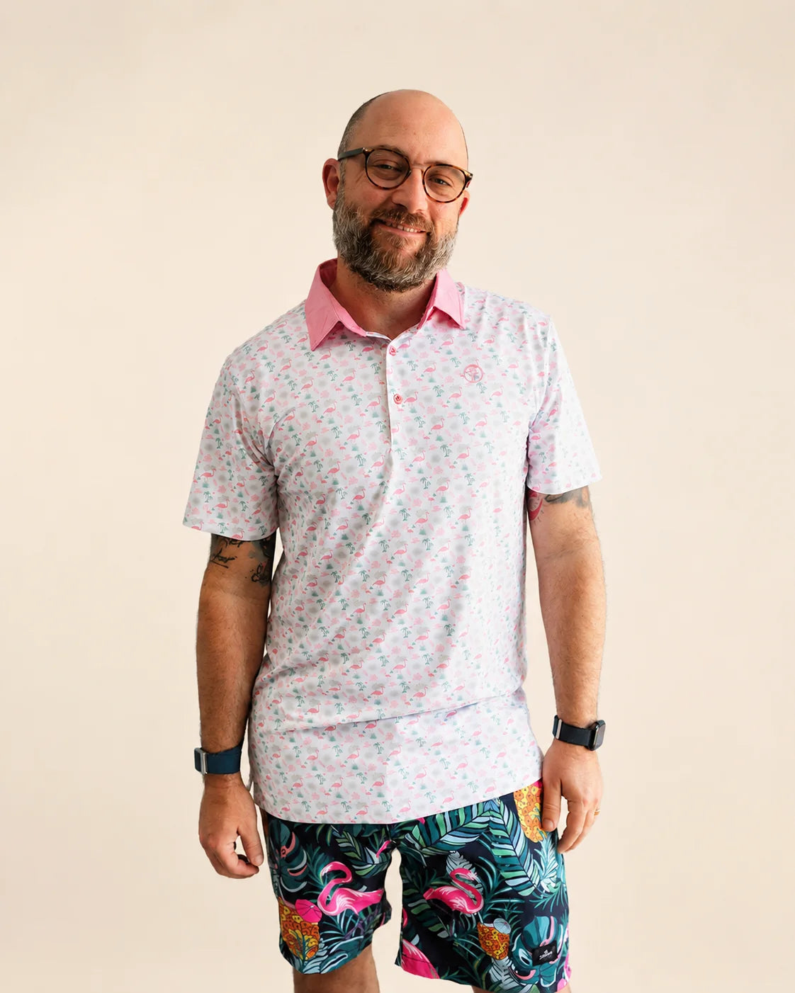 The Flamingo Sunrise Polo — view 3 | Palmr Style