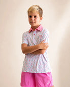 The Flamingo Sunrise Kids Polo: kids polos | Palmr Style