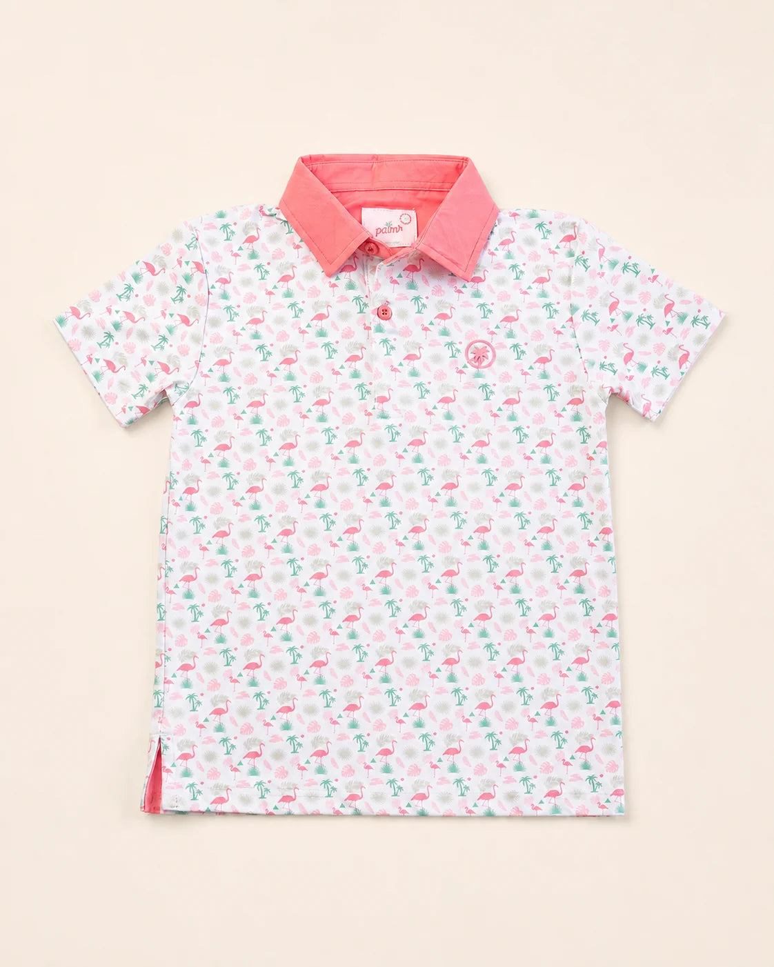The Flamingo Sunrise Kids Polo — view 4 | Palmr Style
