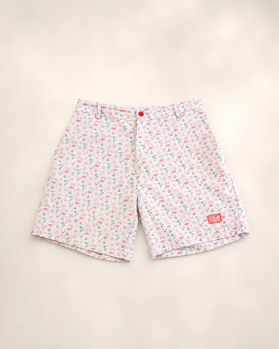 The Flamingo Sunrise Hybrid Swim Shorts (T1D Pump Pocket Version) — view 2 | Palmr Style