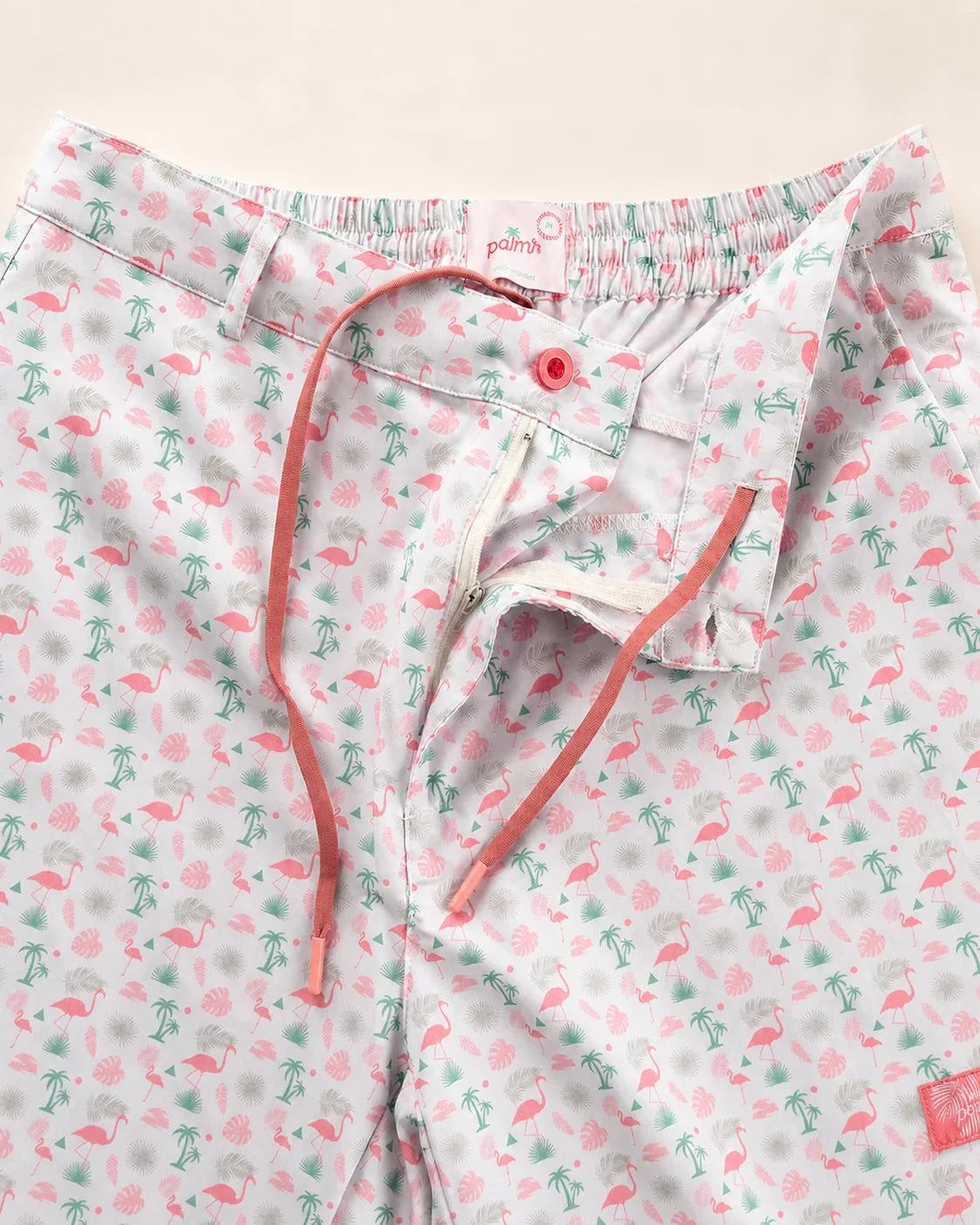 The Flamingo Sunrise Hybrid Swim Shorts (T1D Pump Pocket Version) — view 11 | Palmr Style