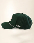 Dark green cap with a 'Palmr' logo on a light gray background