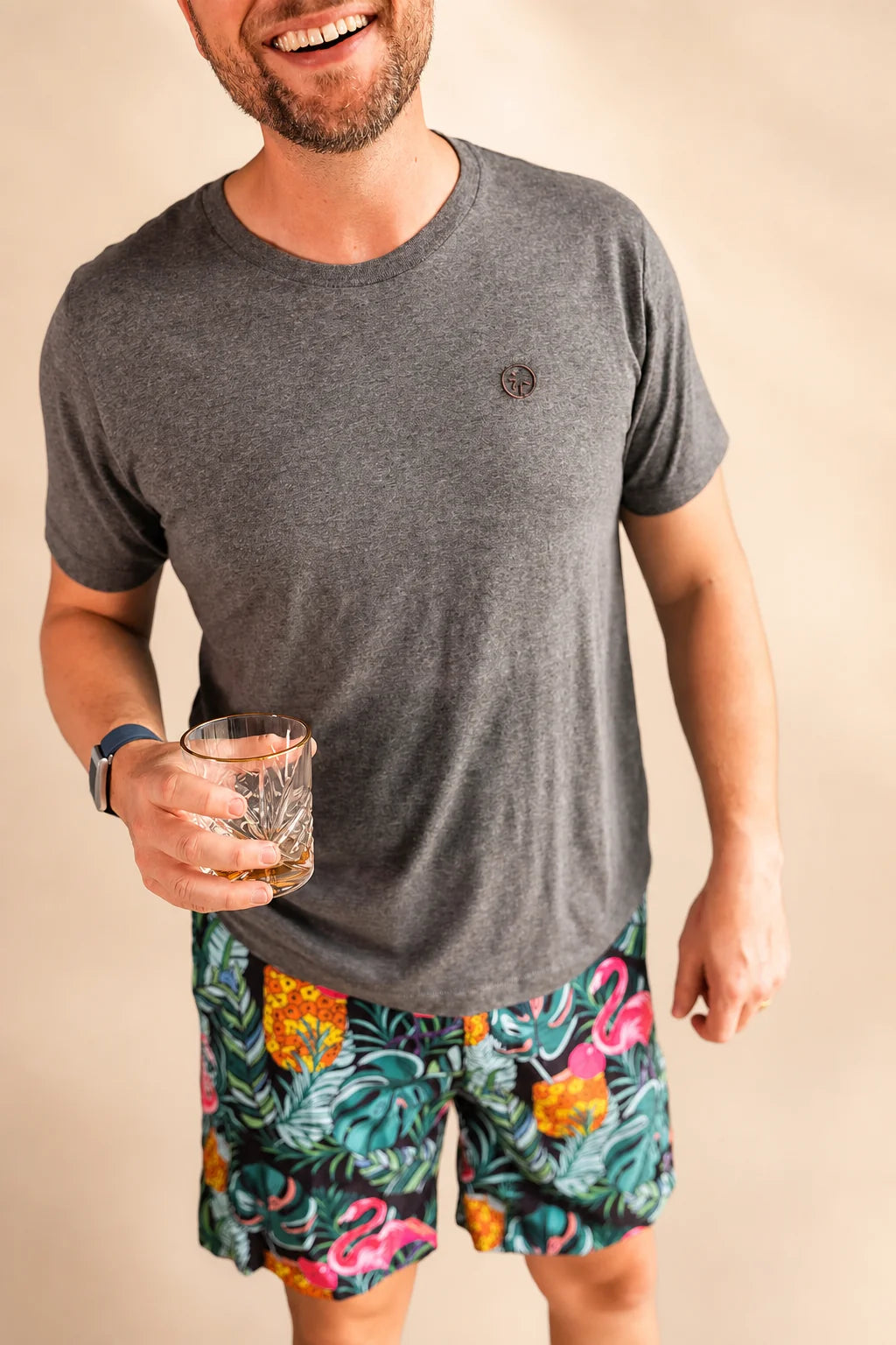 The Juan and Only Signature Tee - Charcoal: men's shirts | Palmr Style
