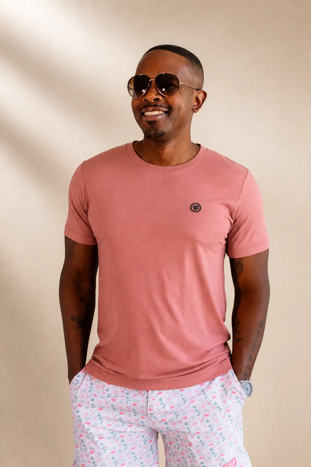 The Juan and Only Signature Tee - Mauve: men's shirts | Palmr Style