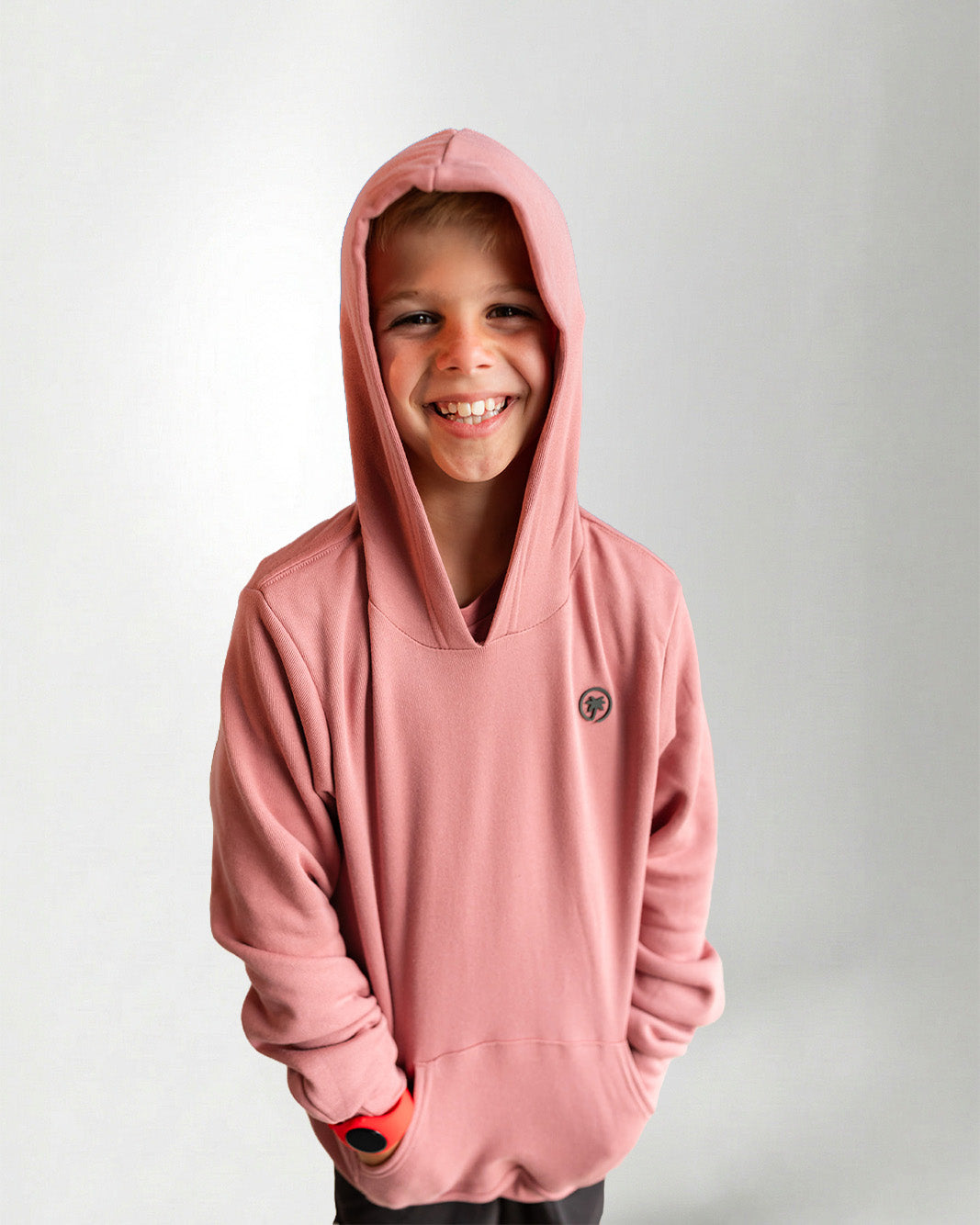 Palmr Style Kids Hyper Hoodie Mauve Soft Long Sleeve Palm Tree Resort wear Self-Care