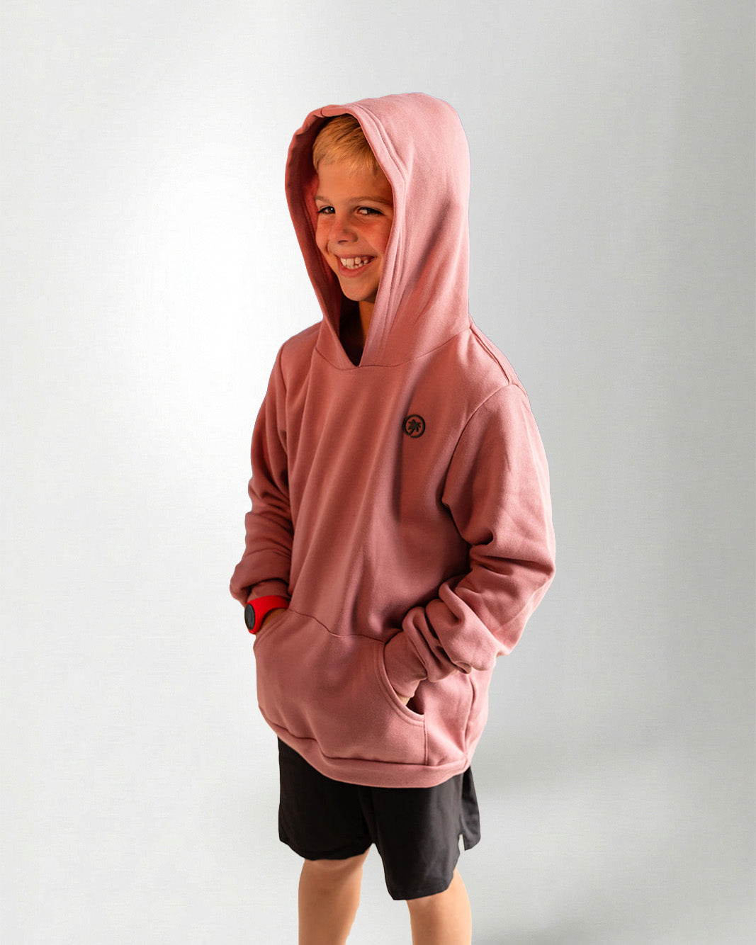 Palmr Style Kids Hyper Hoodie Mauve Soft Long Sleeve Palm Tree Resort wear Self-Care
