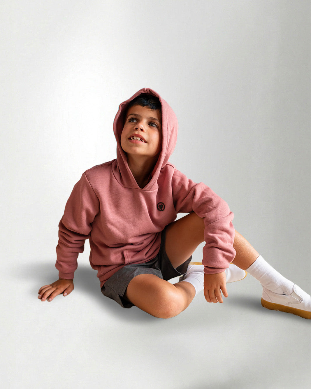 Palmr Style Kids Hyper Hoodie Mauve Soft Long Sleeve Palm Tree Resort wear Self-Care