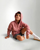 Palmr Style Kids Hyper Hoodie Mauve Soft Long Sleeve Palm Tree Resort wear Self-Care