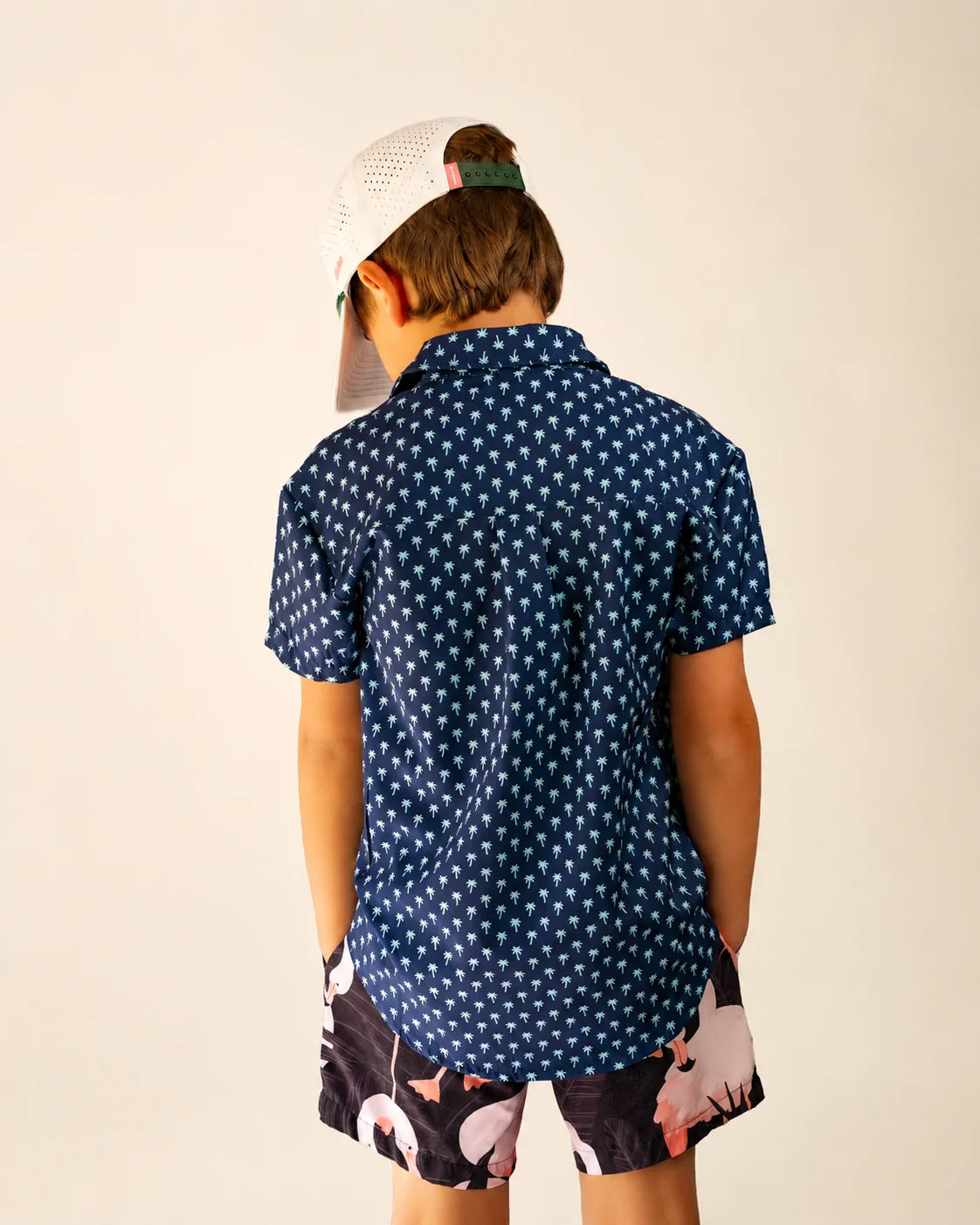 The Indigo Palm Kids Button Up — view 4 | Palmr Style