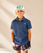 The Indigo Palm Kids Button Up — view 3 | Palmr Style