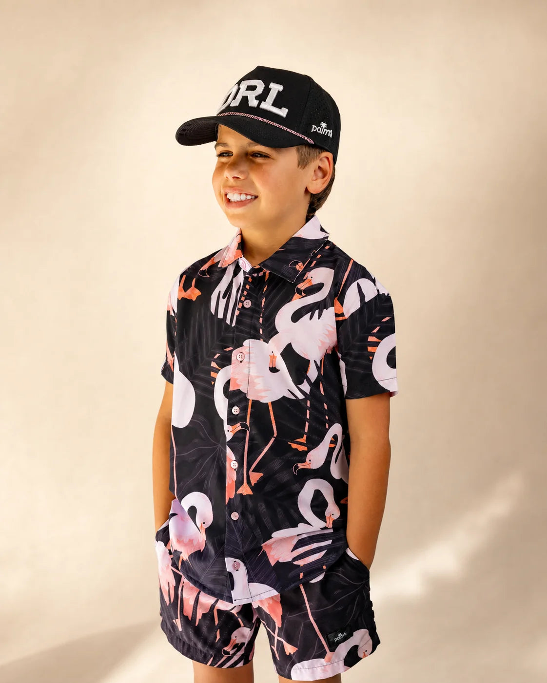 The Night Flamingo Kids Button Up: kids button up | Palmr Style