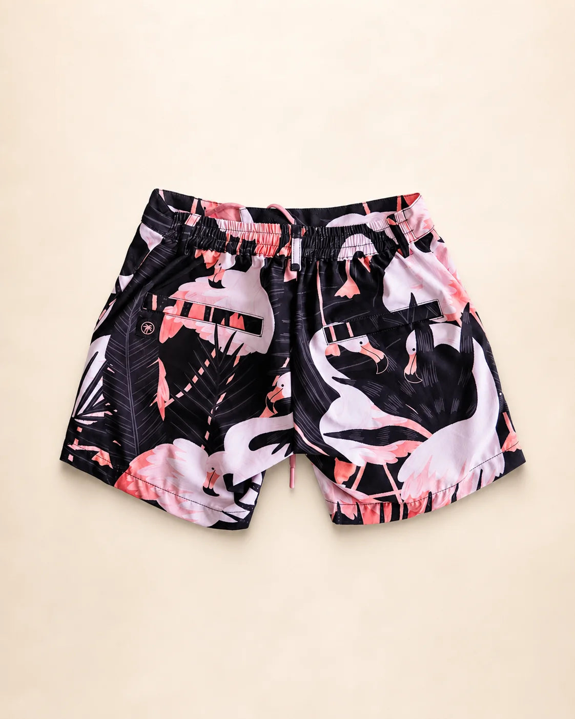 The Night Flamingo Kids Hybrid Swim Shorts — view 4 | Palmr Style