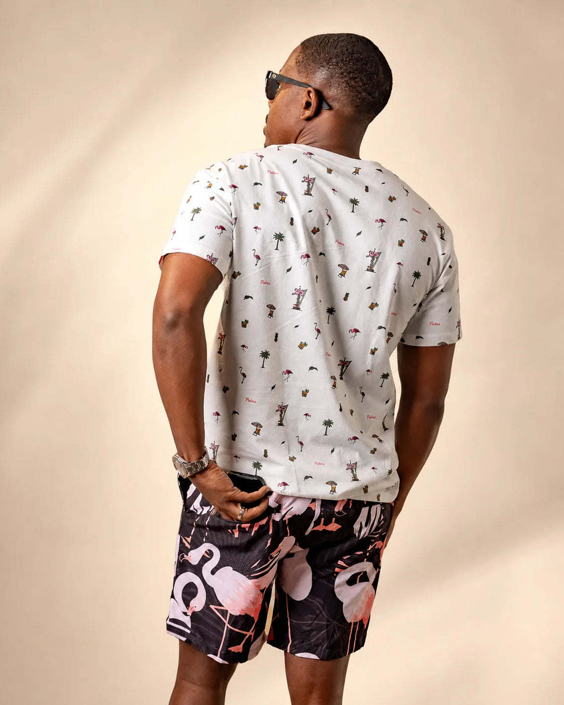 The Night Flamingo Hybrid Swim Shorts — view 11 | Palmr Style