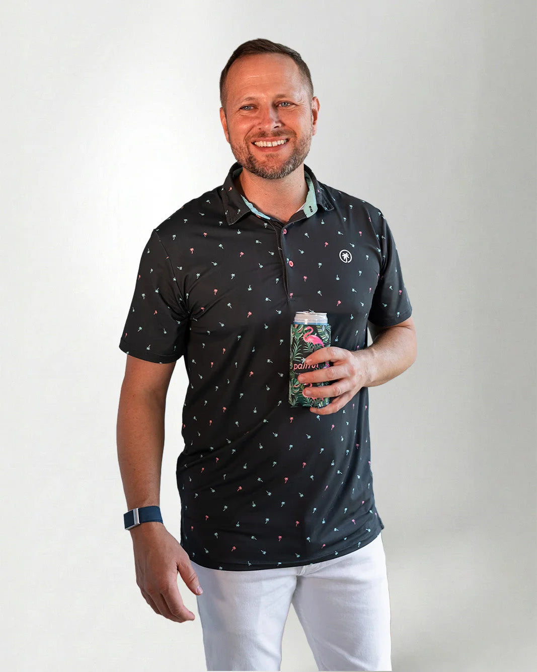 Palmr Style Mens Palm Icon Night Black Palm Tree Resort Wear Self-care T1D