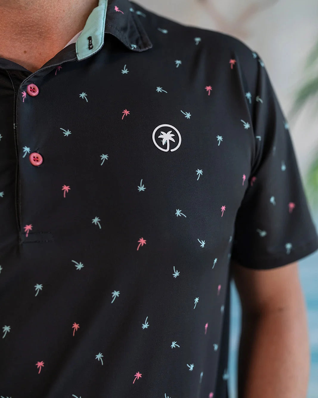 Palmr Style Mens Palm Icon Night Black Palm Tree Resort Wear Self-care T1D