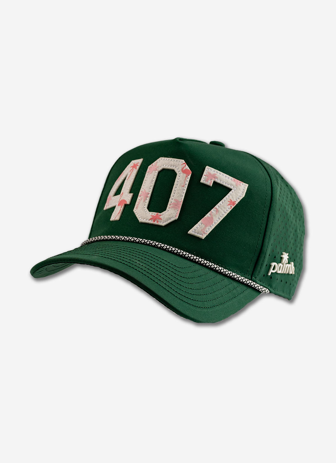 Palmr Style 407 orlando rope hat dark green palm tree snapback
