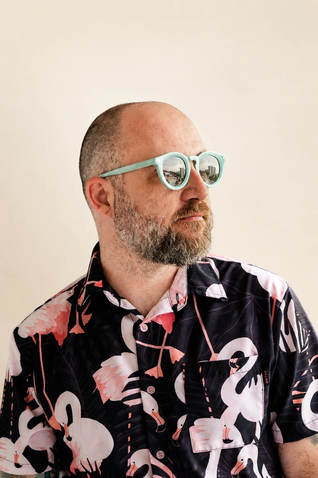 The Beachcomber Keyhole Sunglasses (Green) — view 3 | Palmr Style