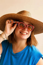 The Beachcomber Keyhole Sunglasses (Pink) — view 4 | Palmr Style