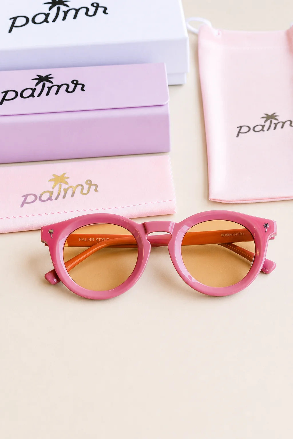 The Beachcomber Keyhole Sunglasses (Pink) — view 5 | Palmr Style