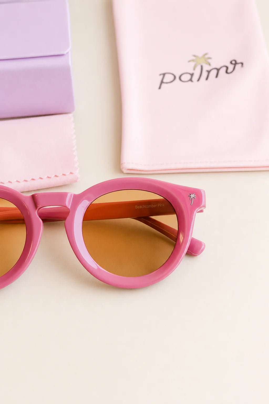 The Beachcomber Keyhole Sunglasses (Pink) — view 6 | Palmr Style