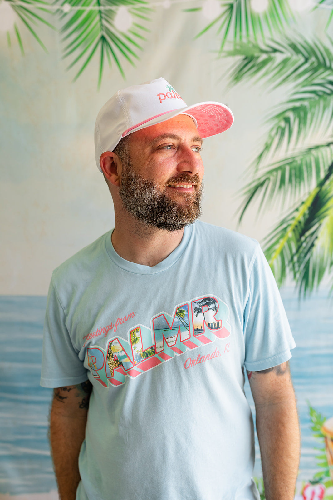 Palmr Style Easy Breezy White Nylon Rope hat palm tree snapback resort wear self-care