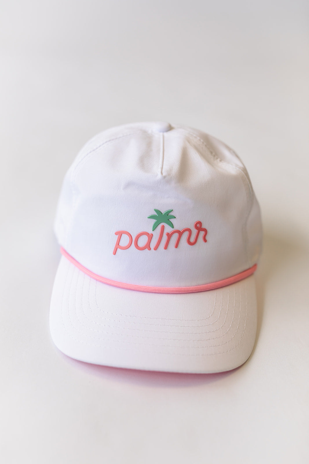 Palmr Style Easy Breezy White Nylon Rope hat palm tree snapback resort wear self-care