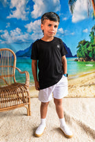 Palmr Style Kids Hyper Tee Shirt Charcoal Triblend Soft Short Sleeve Palm Tree Resort wear Self-Care