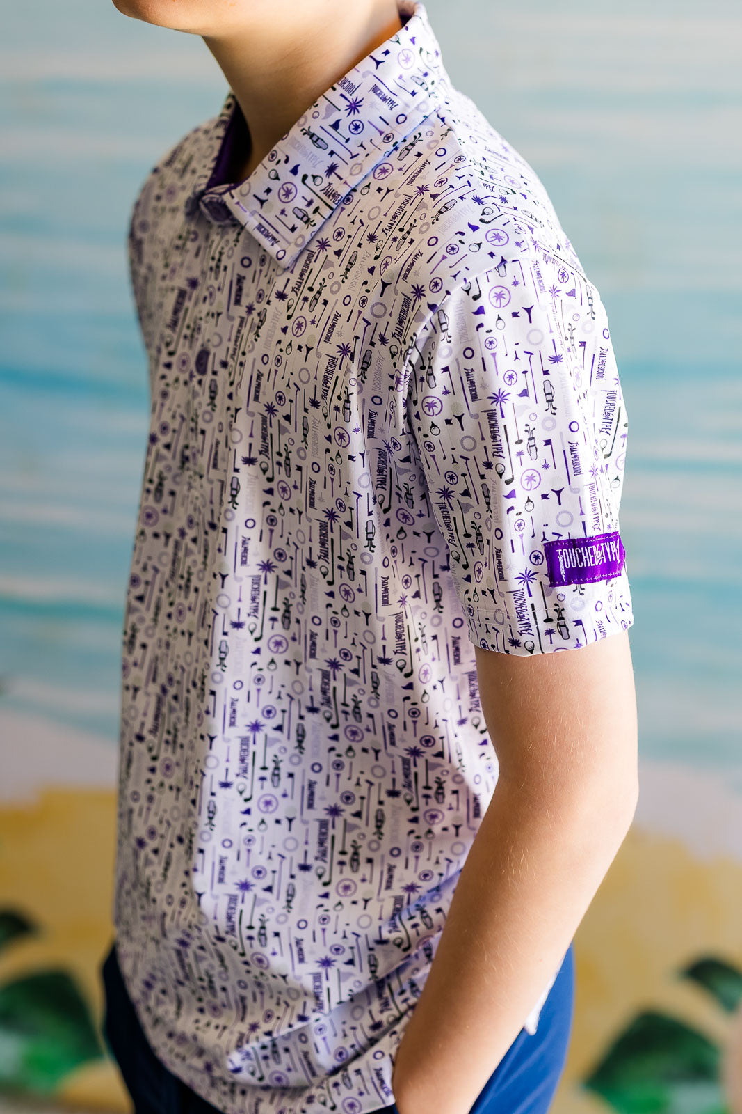 Palmr Style Kids Touched By Type 1 Golf Polo T1D