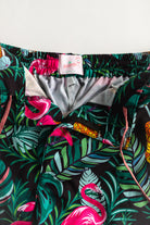 Palmr Style Baha Palm Hybrid Swim Shorts Mens Black Green Palm Leaf Flamingo Pineapple boardshorts beach bar Resort wear Self-Care