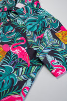 Palmr Style Baha Palm botton up short sleeve hawaiian shirt Mens Black Green Palm Leaf Flamingo Pineapple beach Resort wear Self-Care Sunglasses cleaner