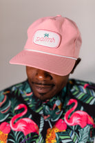 Palmr Style Mens Blush Rope hat pink resort wear self-care