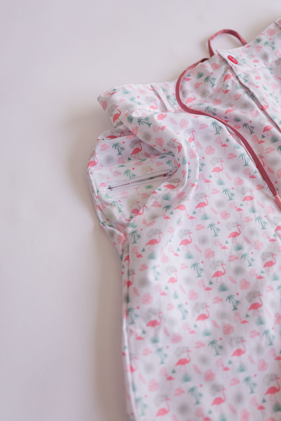 Palmr Style Flamingo Sunrise Hybrid Swim Shorts Mens white boardshorts beach bar Resort wear Self-Care