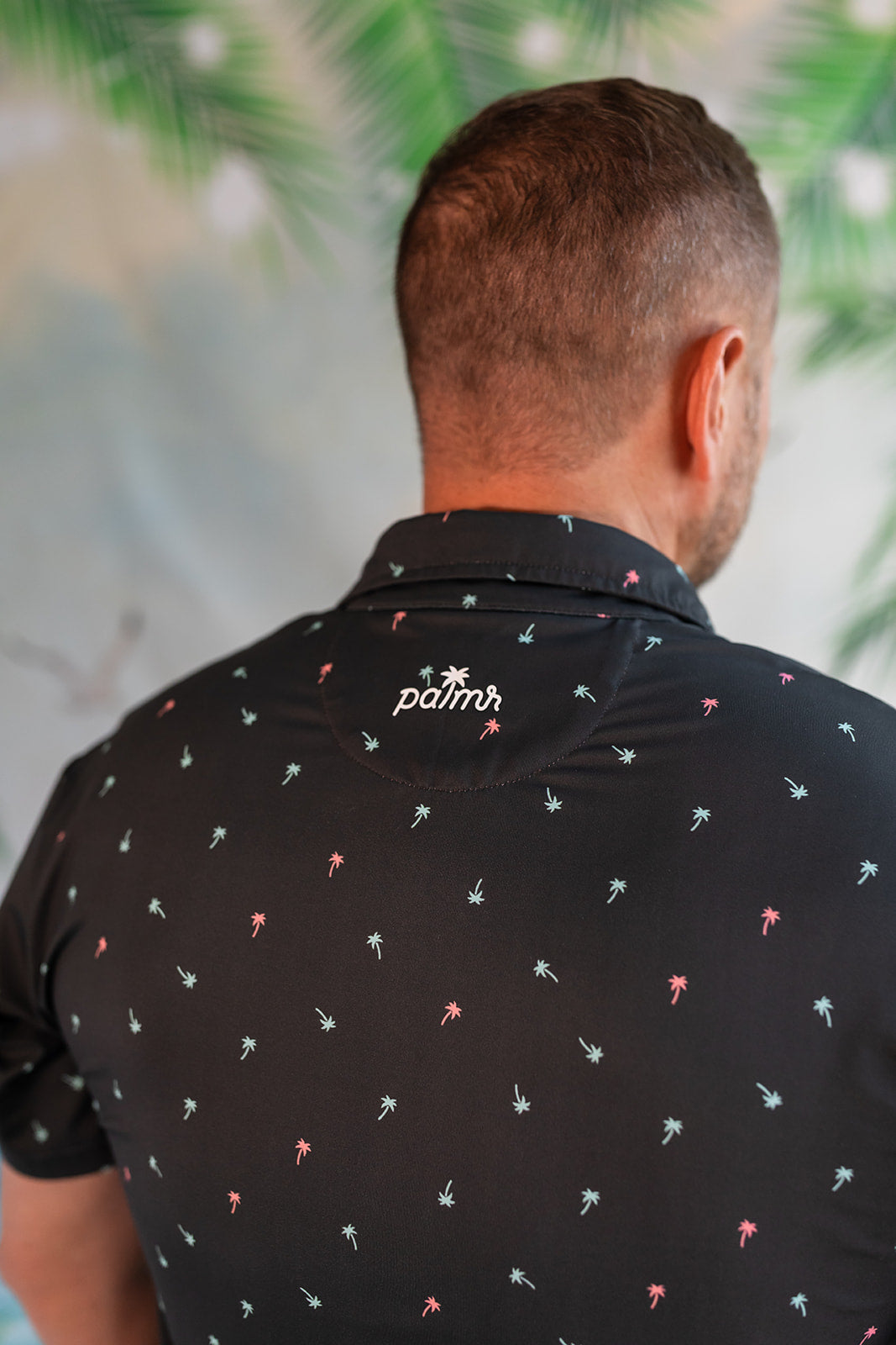 Palmr Style Mens Palm Icon Night Black Palm Tree Resort Wear Self-care T1D