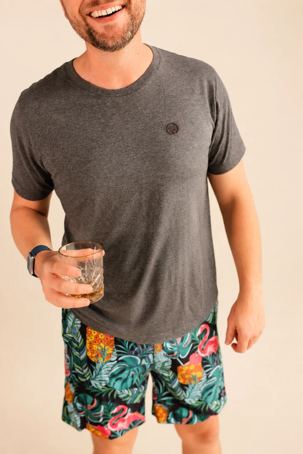 The Juan and Only Signature Tee - Charcoal — view 5 | Palmr Style
