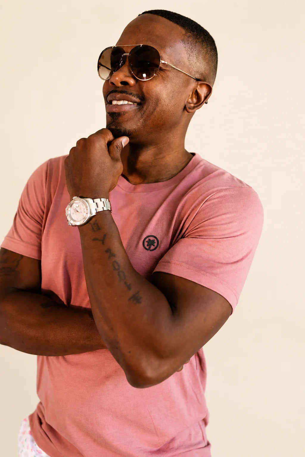 The Juan and Only Signature Tee - Mauve — view 2 | Palmr Style