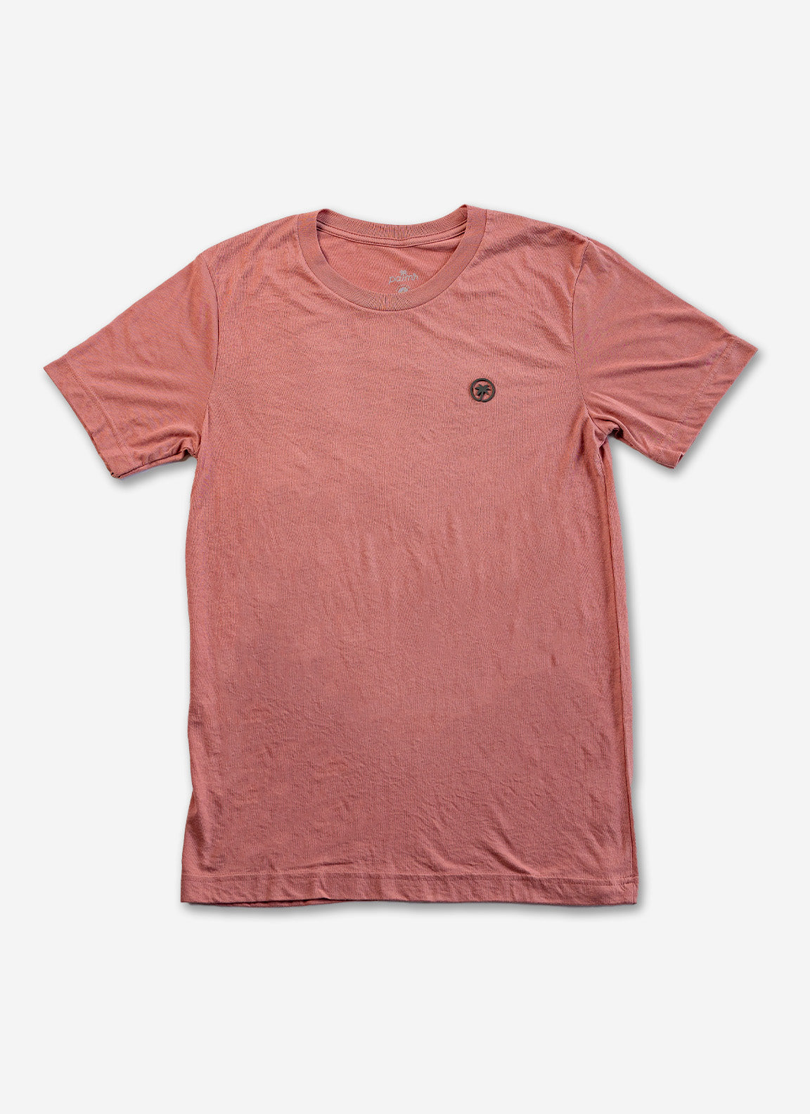 Palmr Style Mens Signature Tee Shirt Mauve Triblend Soft Short Sleeve Palm Tree Resort wear Self-Care 