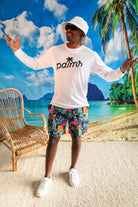 Palmr Style Mens SunVibe Shirt White sun water resort wear self-care