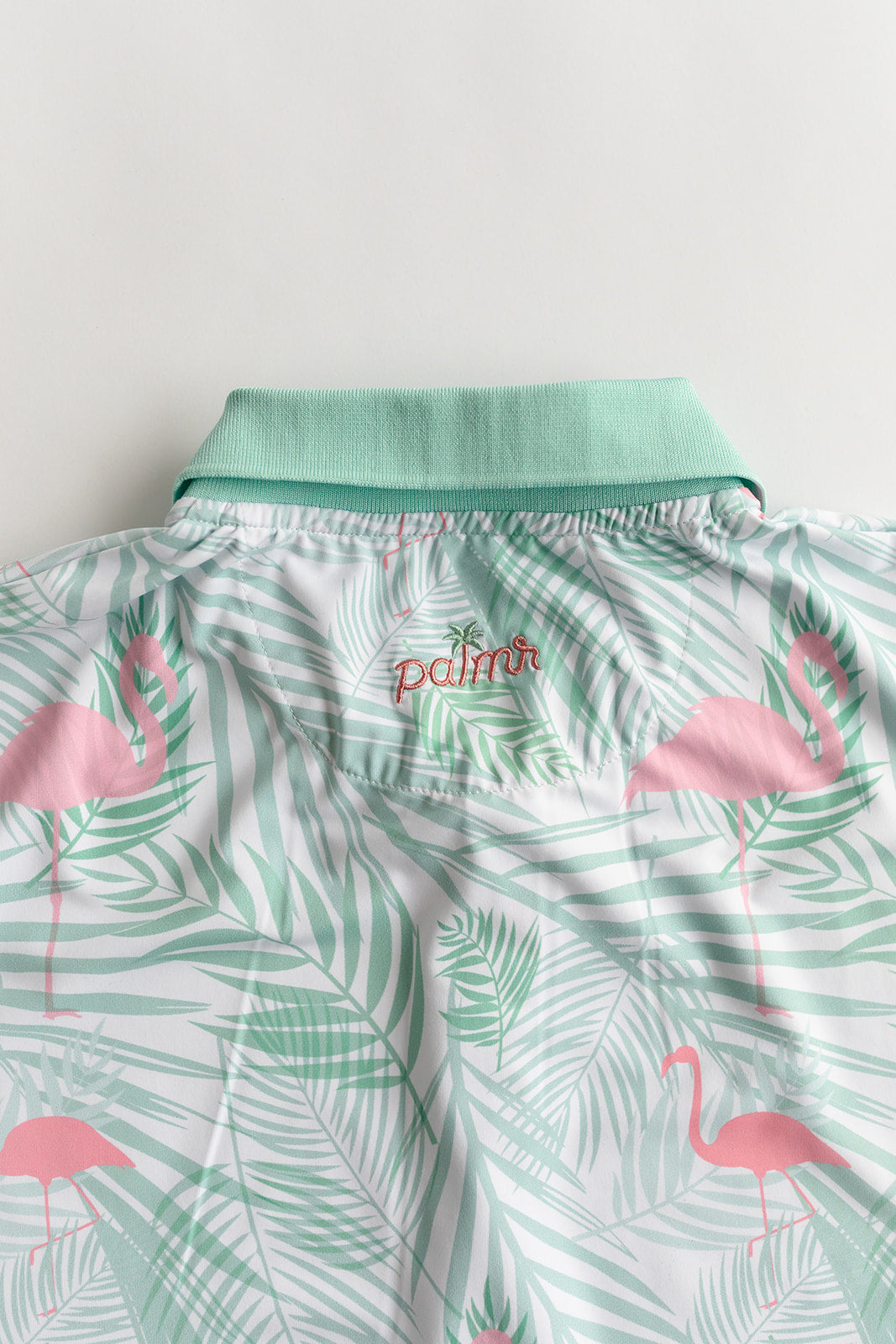 Palmr Style Mens island breeze Polos White Palm Tree Resort Wear Selfcare T1D type1diabetes