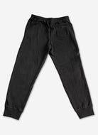 Black sweatpants on a white background