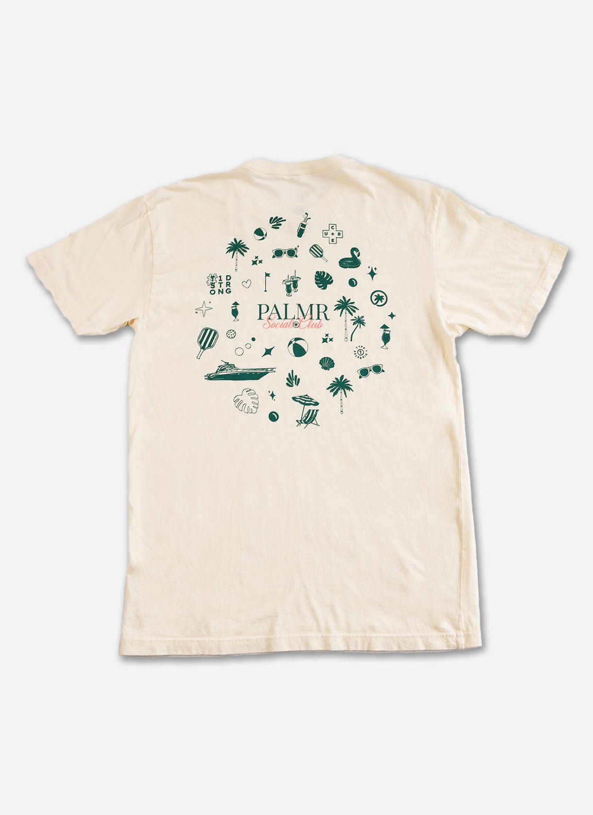 Palmr Style Palmr Socal Club tee Vintage Washed Creme Short sleeve shirt