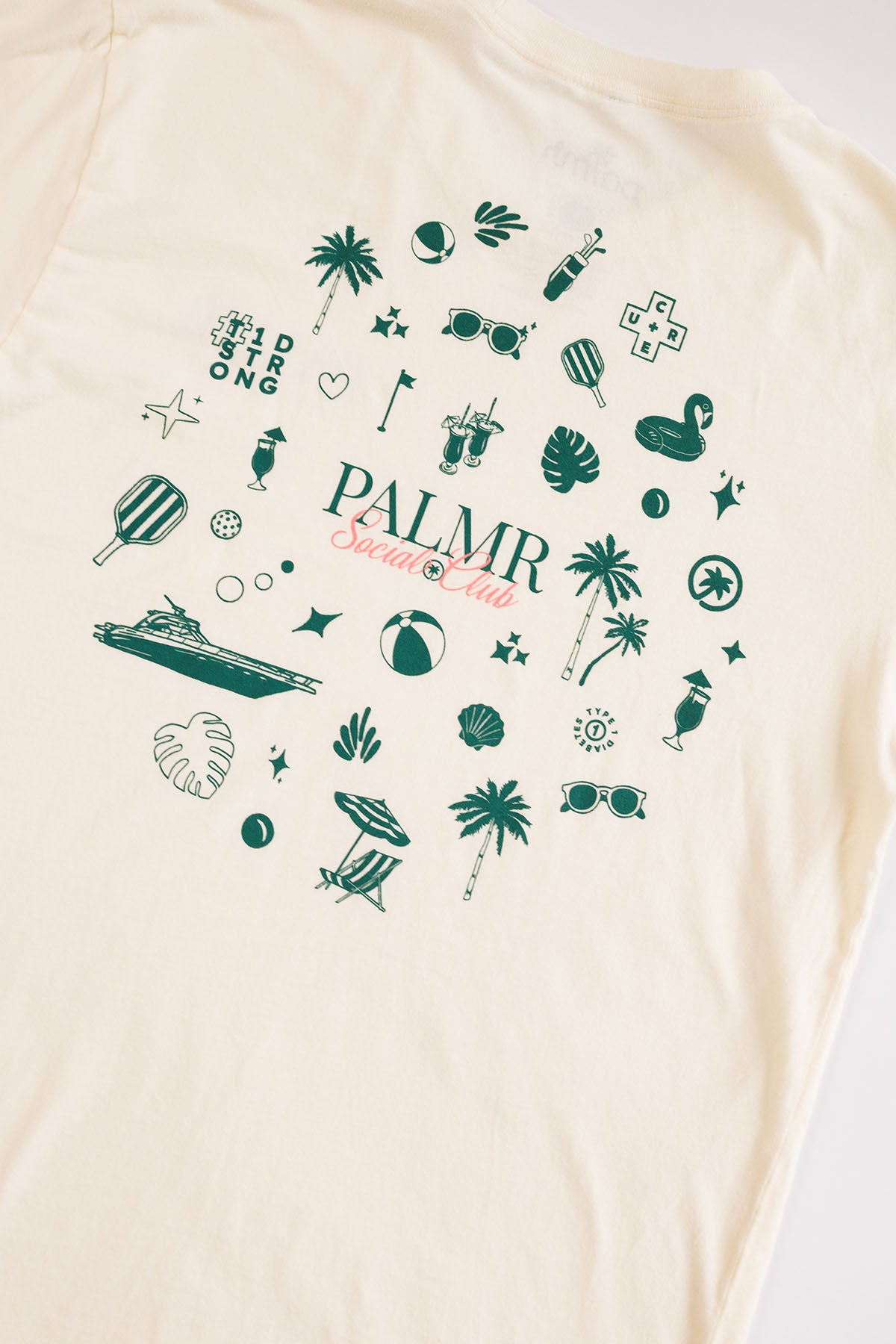 Palmr Style Palmr Socal Club tee Vintage Washed Creme Short sleeve shirt