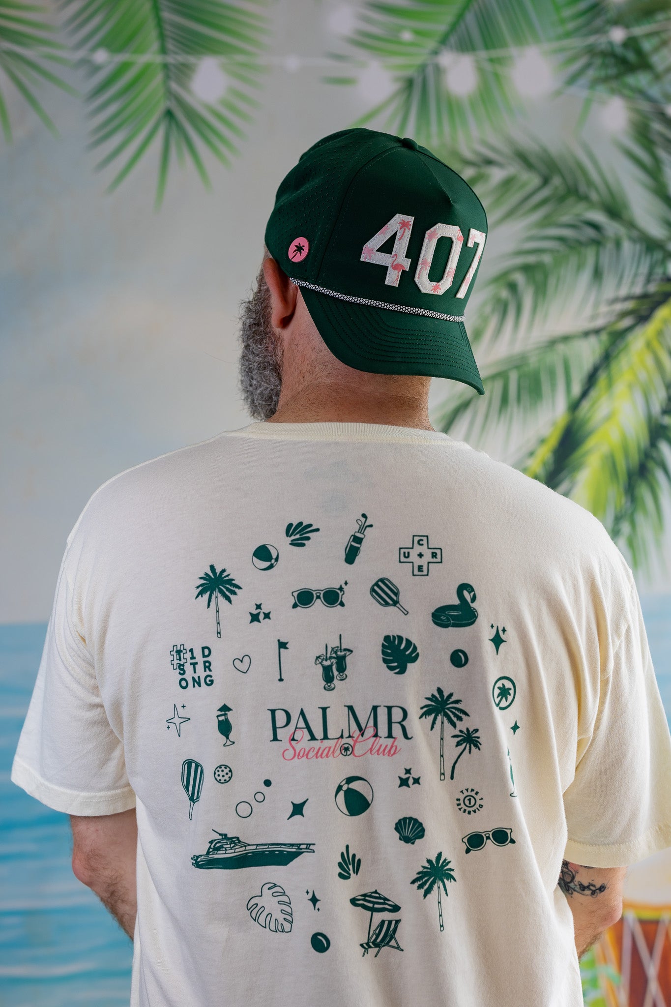 Palmr Style Palmr Socal Club tee Vintage Washed Creme Short sleeve shirt