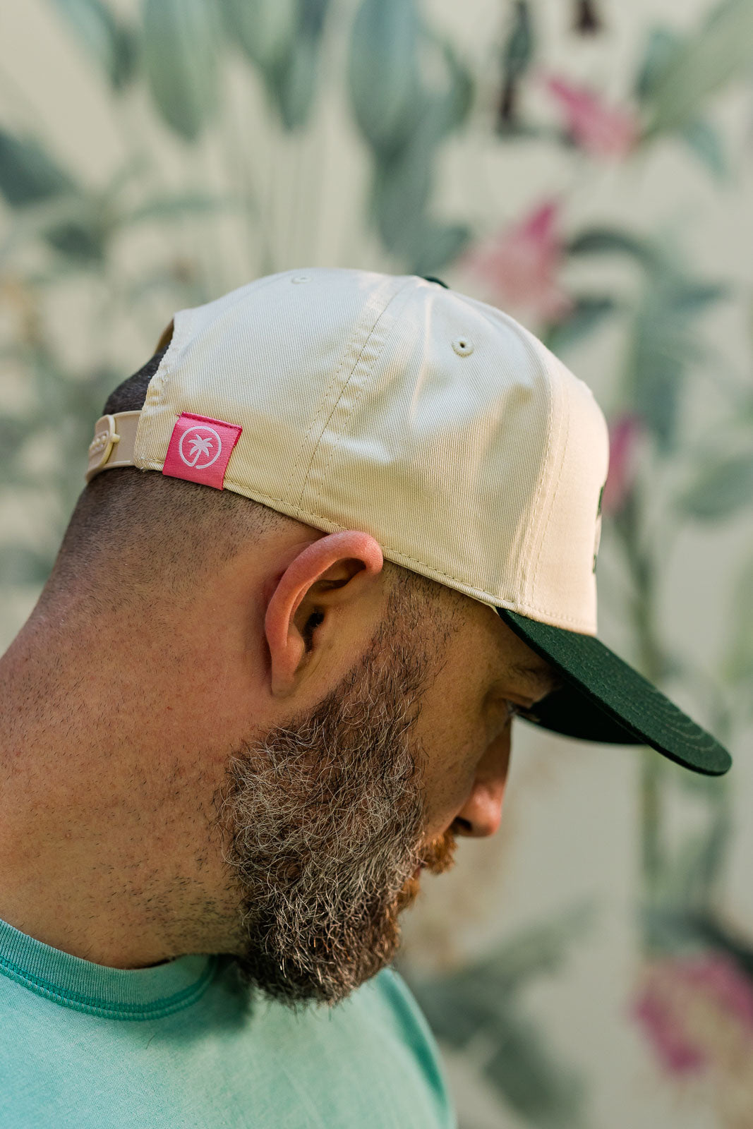 Palmr Style Social Club Hat Forest Green Natural Palm tree Resort Wear Selfcare T1D T1Dstrong