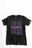 Palmr Style Unisex Touched By Type One Black Tee Supporting T1D Soft Short Sleeve Palm Tree Resort wear Self-Care