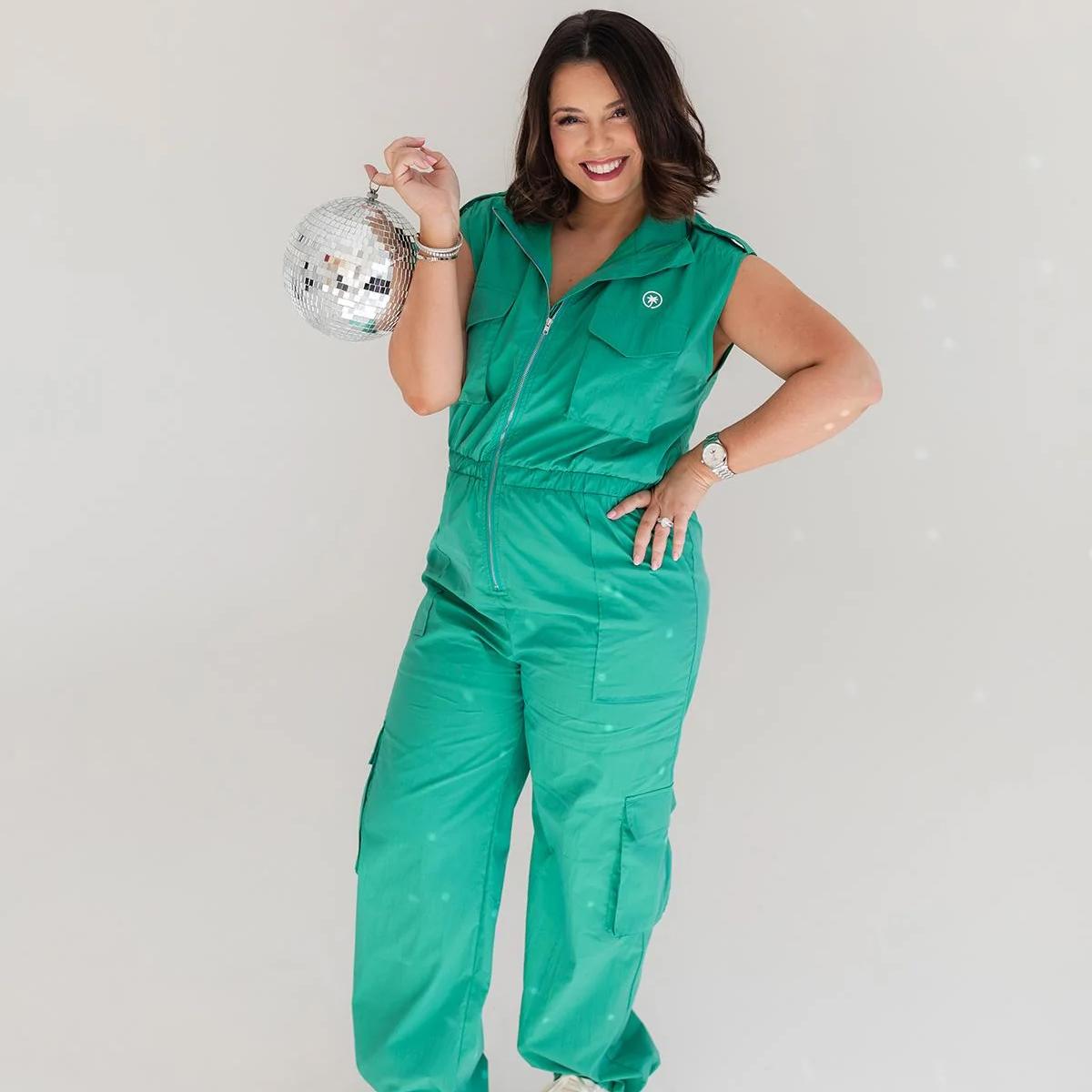 Palmr Style Womens Green Jumpsuits Self-Care