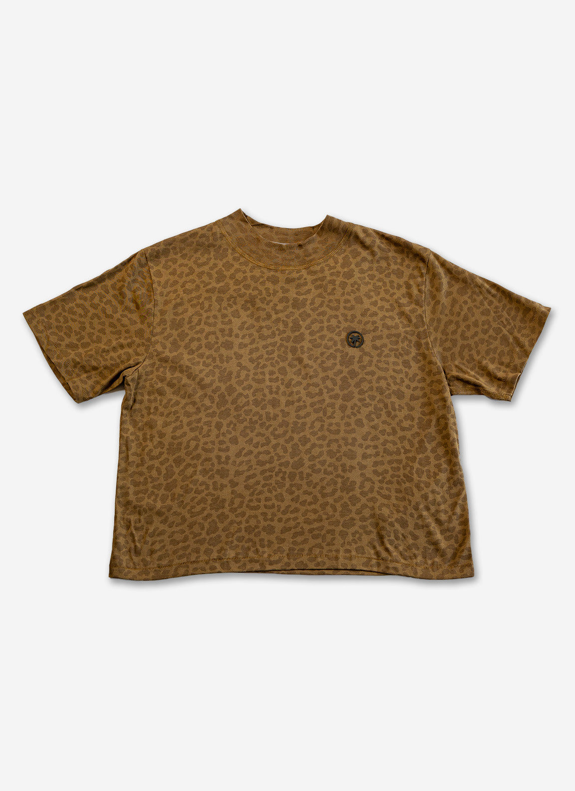 Palmr Style Womens Hear Me Roar Boxy Tee Leopard Print Shirt Palm Tree Resort Wear Self-Care T1D