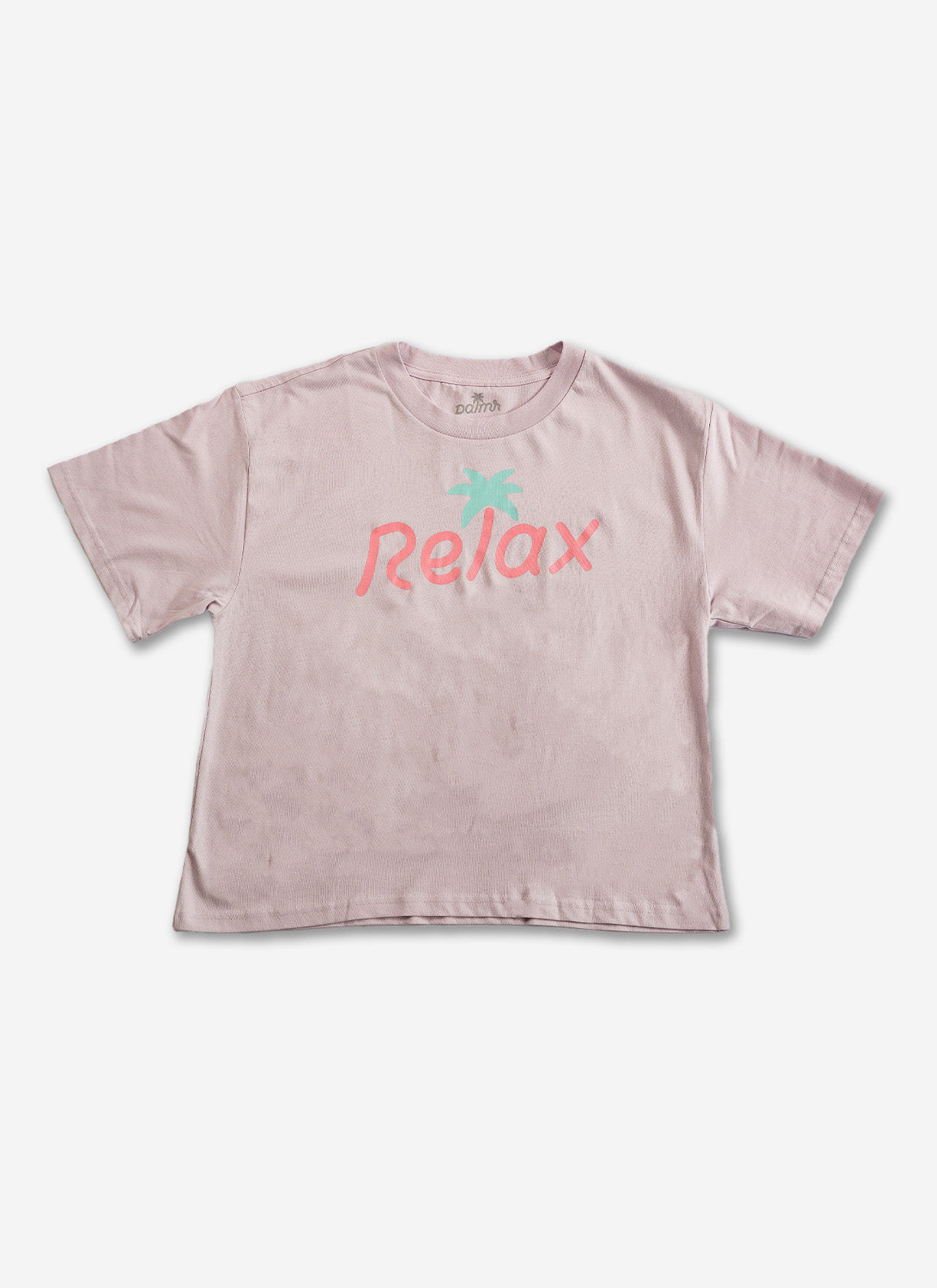 Palmr Style Womens Relax Tee Orchid Pink Purple Palm Tree Resort Wear Self-Care T1D